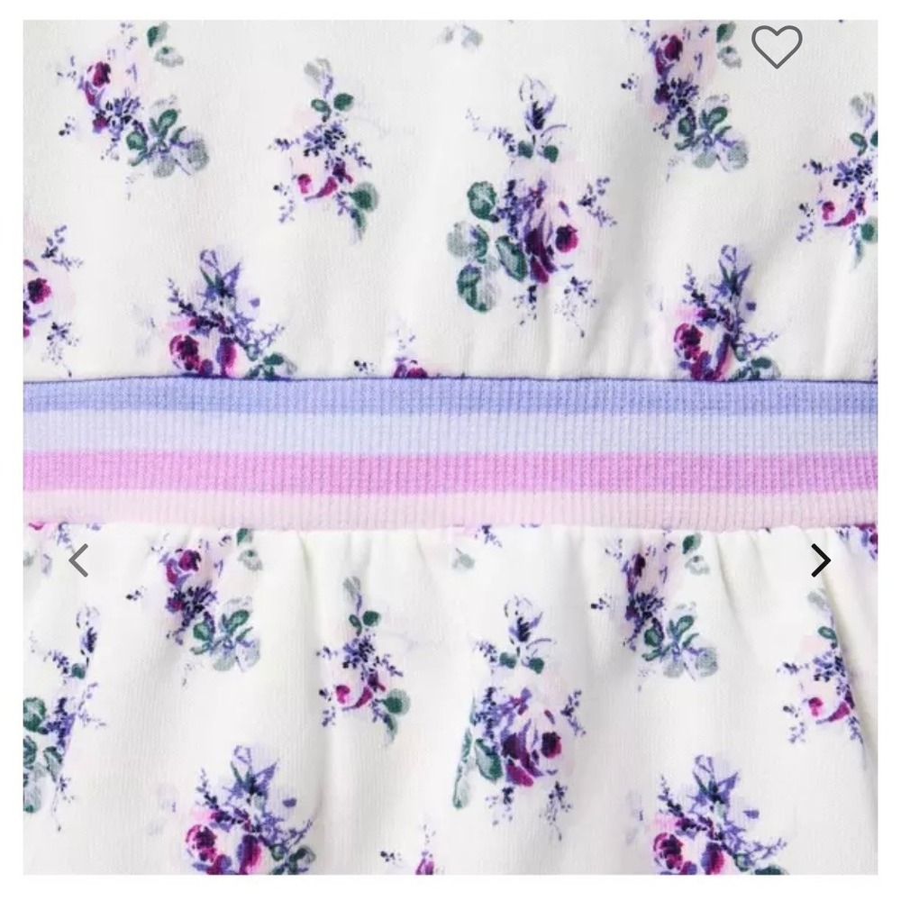 Janie and Jack Floral Hooded Dress Toddler Girls Size 4 White NEW Floral Ruffle - Picture 5 of 6